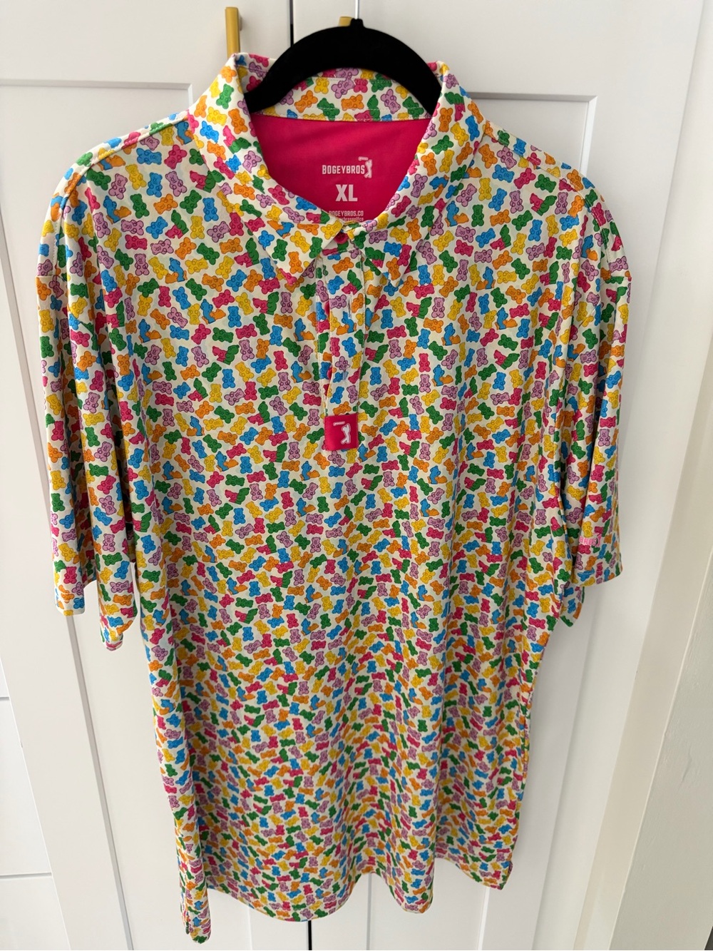 BogeyBros Multicolor Gummy Bear Print Polo - XL